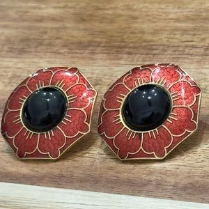 Red Flower Mona Earrings